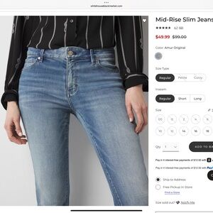 White House Black Market Amur Original Skinny Jeans - Blue